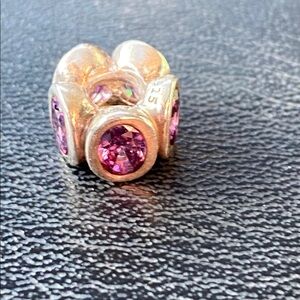 Pandora 925 ALE Silver and Purple Amethyst color ovals charm